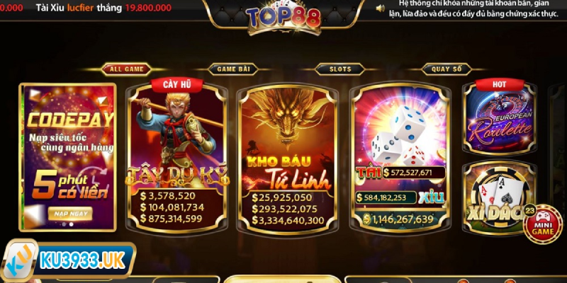 Top88 – Sân chơi Tài Xỉu hiện đại, xanh chín